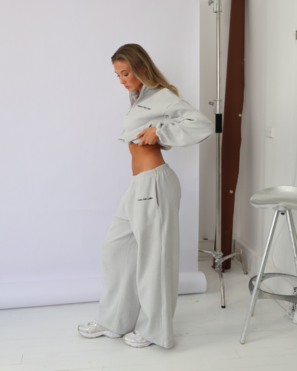 FLEECE CROPPED QUARTER ZIP