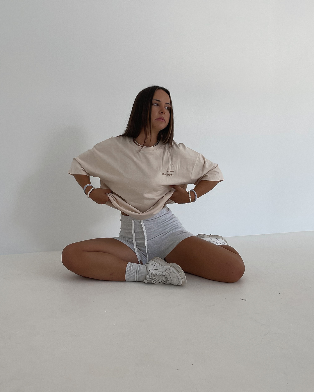 FITTED SWEAT SHORT GREY