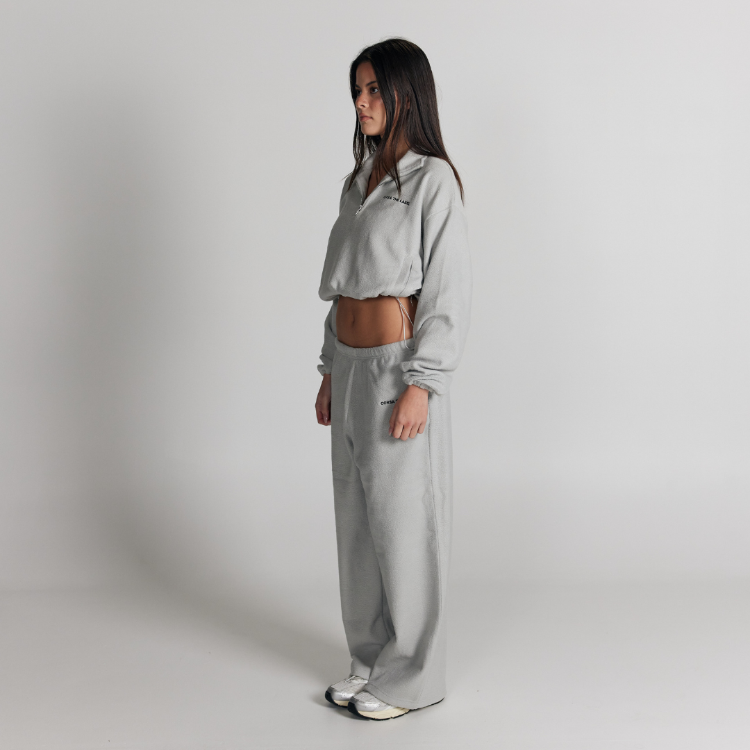 FLEECE CROPPED QUARTER ZIP