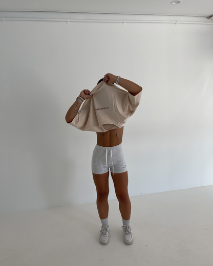 FITTED SWEAT SHORT GREY